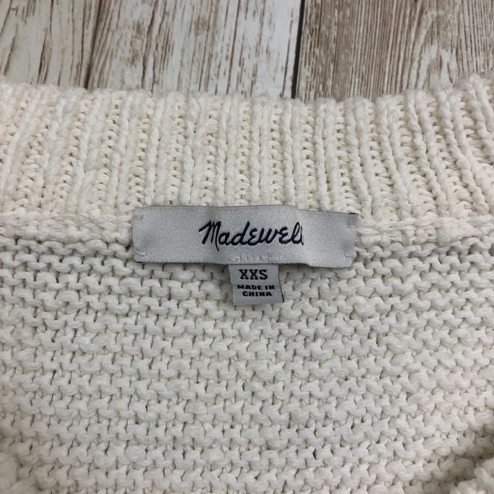 Madewell Arden V-Neck Crop Pullover Sweater Oversized